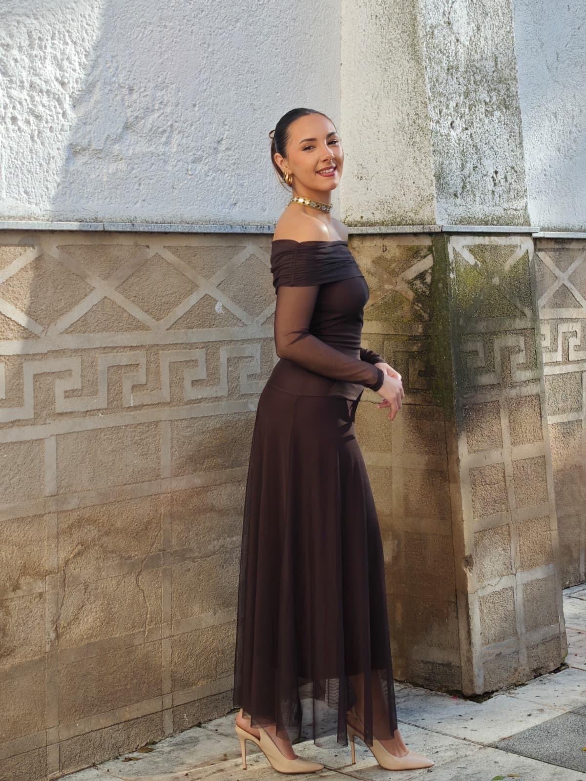 VESTIDO HOMBROS DESCUBIERTOS VESTIDO HOMBROS DESCUBIERTOS - Imagen 7