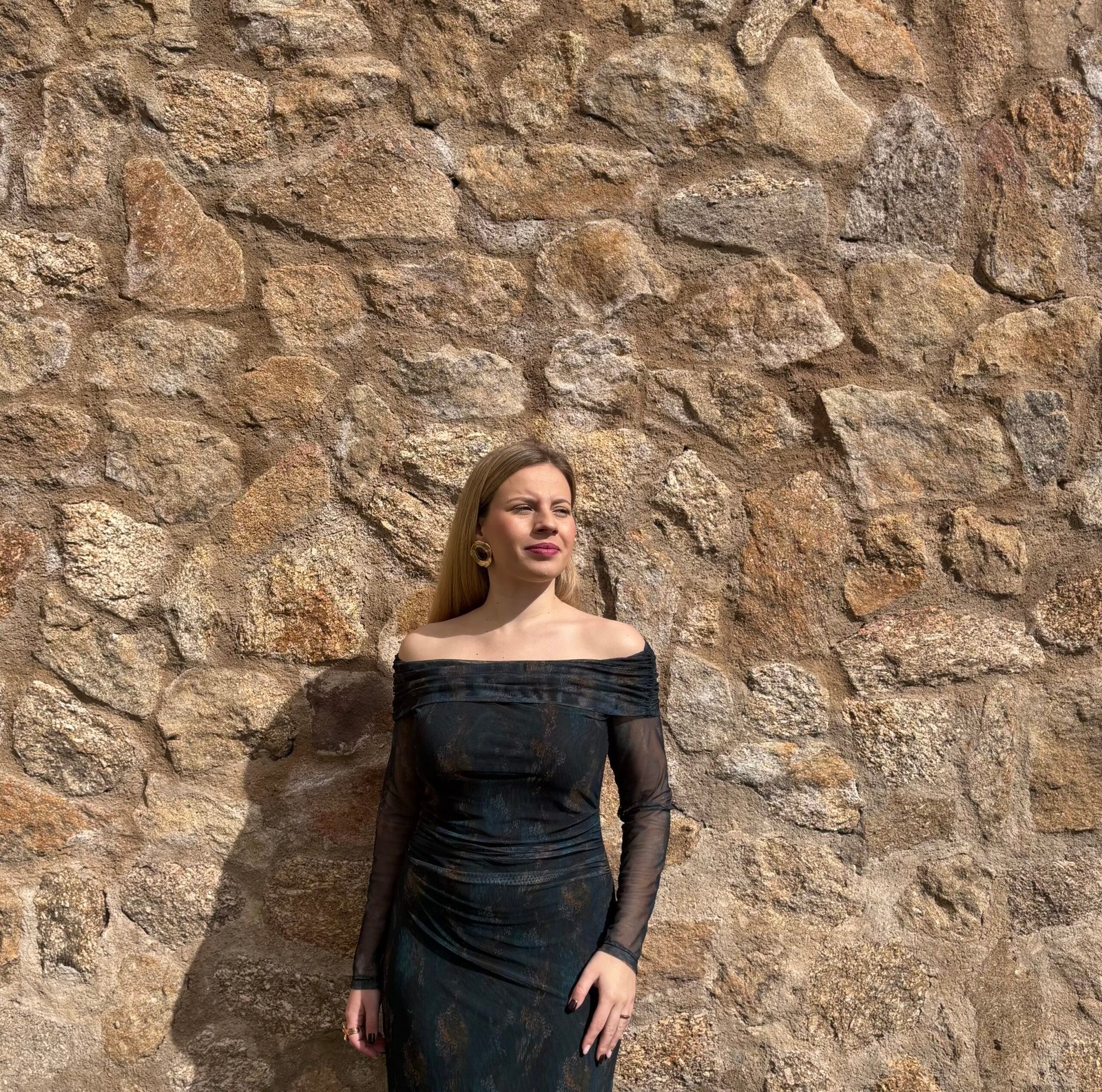 VESTIDO DE GASA HOMBROS DESCUBIERTOS VESTIDO DE GASA HOMBROS DESCUBIERTOS - Imagen 3