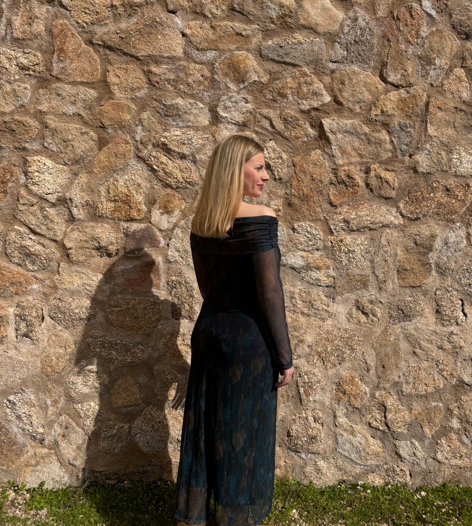 VESTIDO DE GASA HOMBROS DESCUBIERTOS VESTIDO DE GASA HOMBROS DESCUBIERTOS - Imagen 2