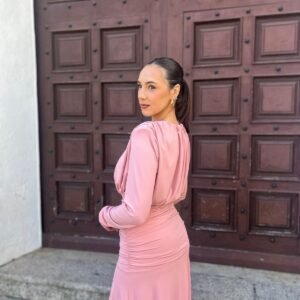 VESTIDO MIDI DRAPEADO ÉTER