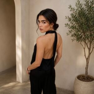 TOP HALTER SATINADO BACKLESS